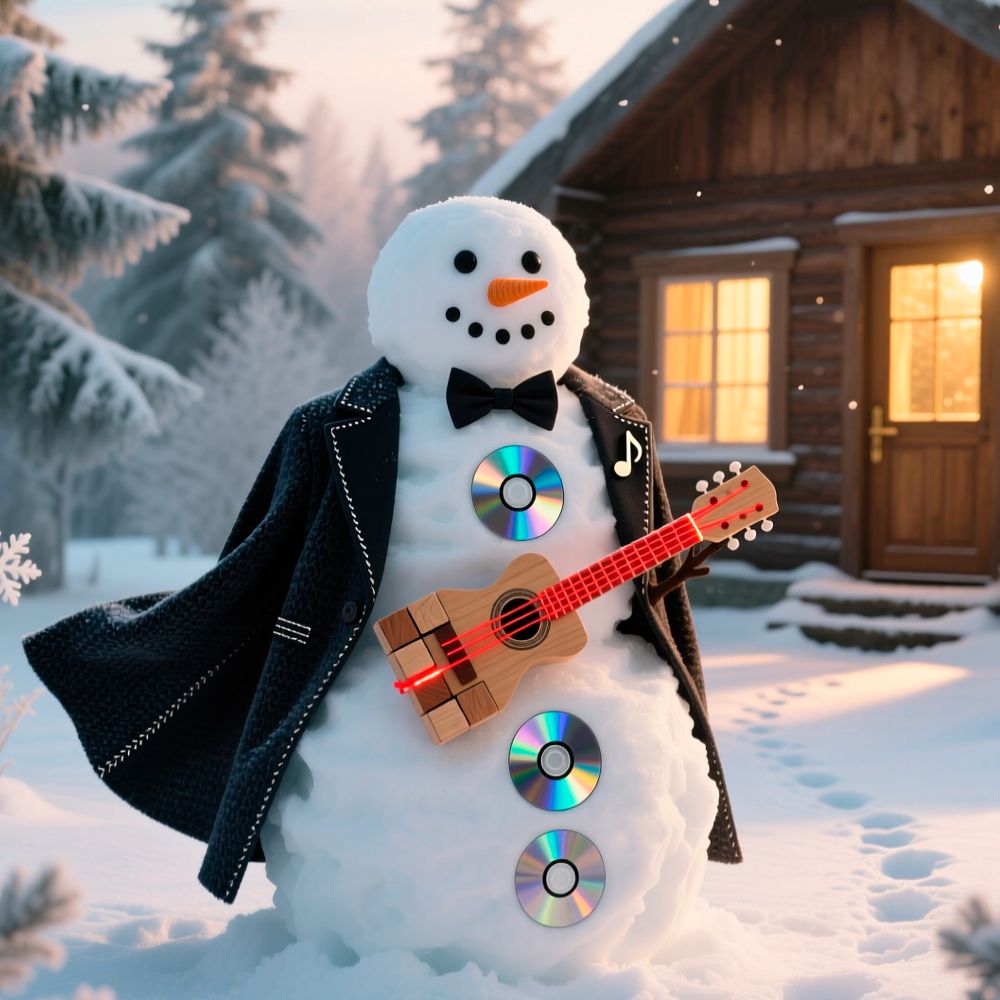 Идея снеговика музыканта